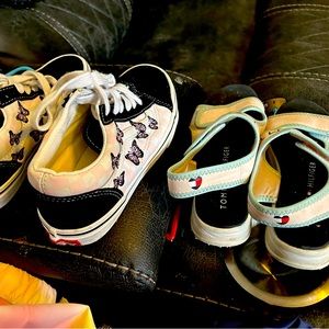 Vans and Tommy Hilfiger kid shoes.  Like new.  Size 1-2